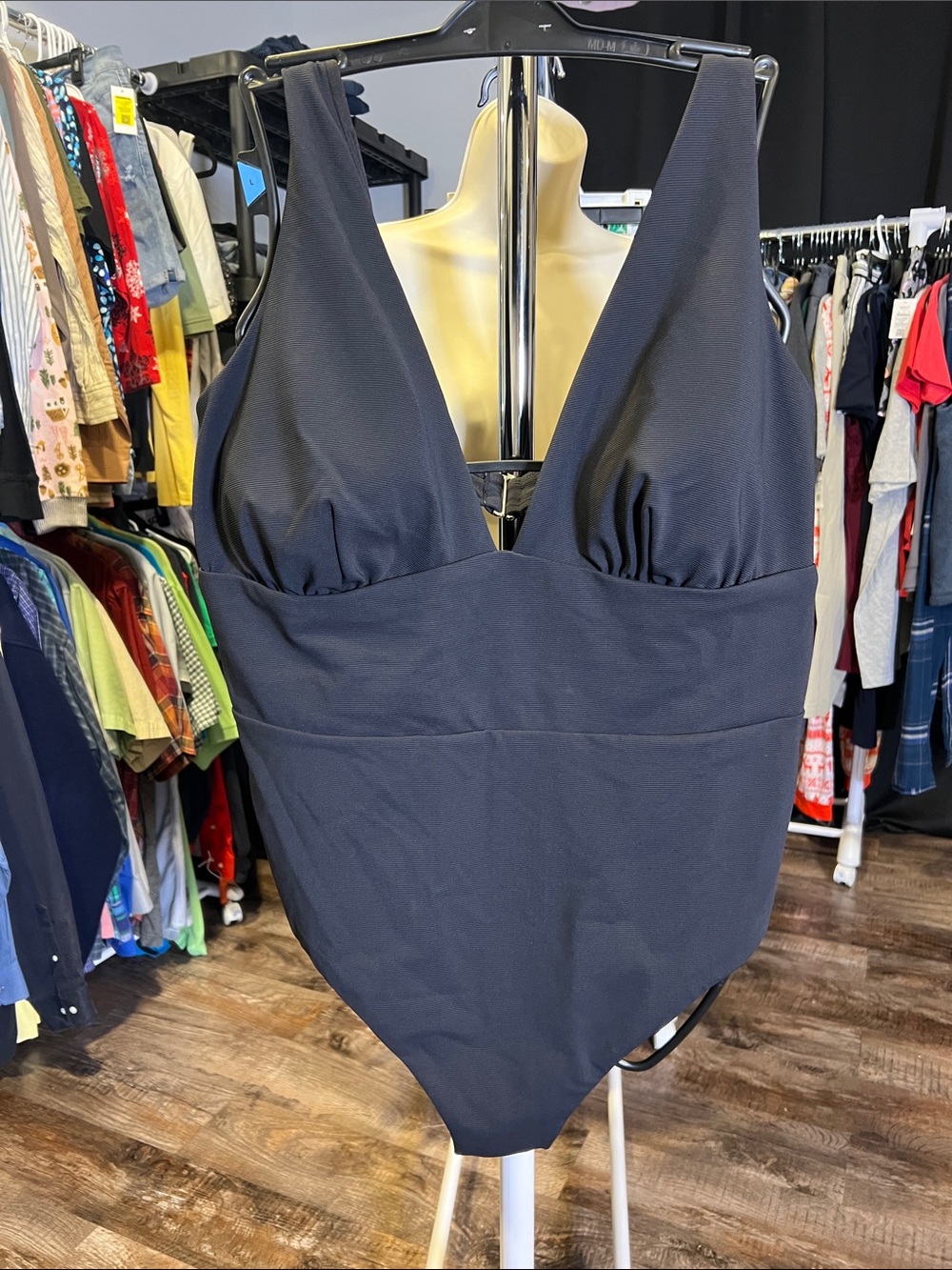 Time and Tru Black One-Piece Swimsuit